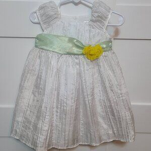 Cherokee Baby Girls Dress White Sleeveless Size 9 Months